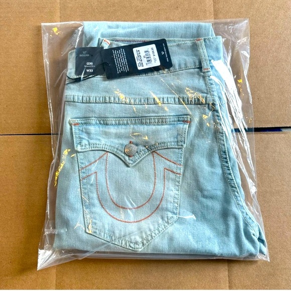 True Religion Mens Geno Orange Stitch Flap
Pocket Relaxed Slim Fit Stretch - Picture 2 of 2